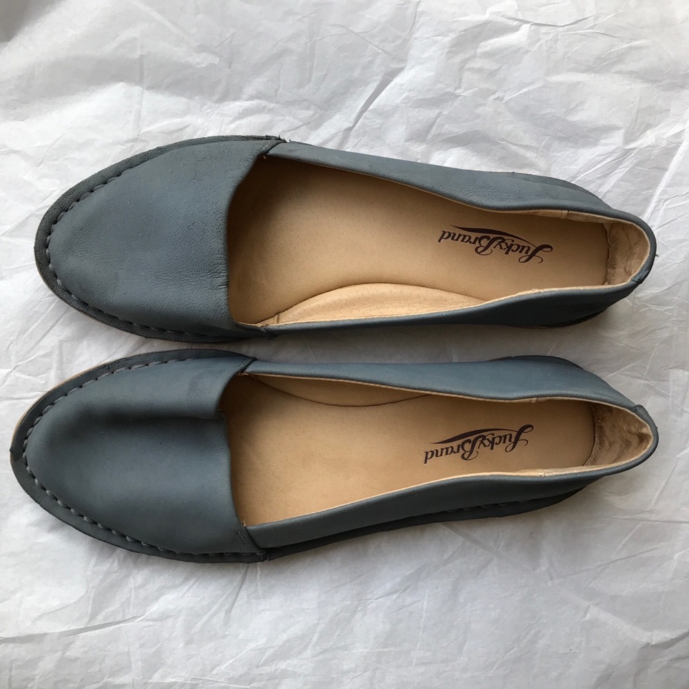 Lucky Brand Denim Blue Suede Flat Slip On Shoes
